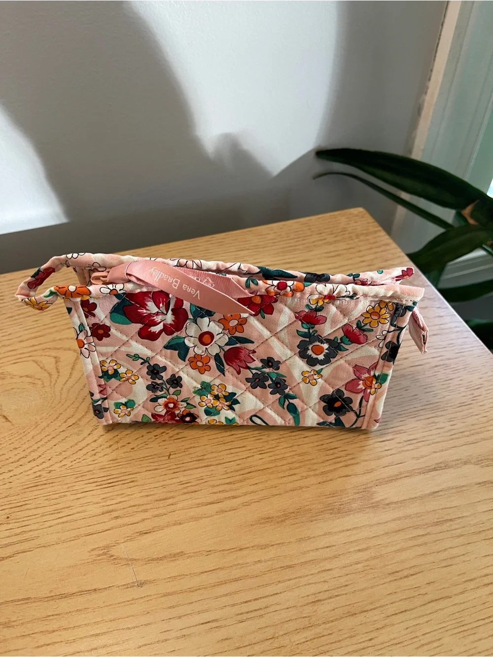 Vera Bradley Quilted Recycled Cotton Cosmetic Pouch